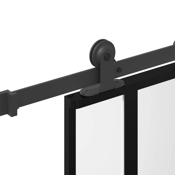 Puerta corredera set herrajes vidrio templado aluminio 76x205cm M 5