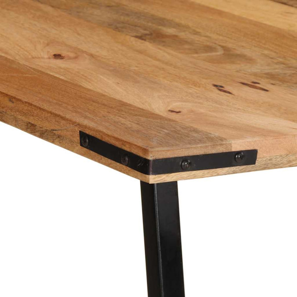 Mesa de comedor madera maciza de mango 200x100x75 cm M 5