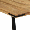 Mesa de comedor madera maciza de mango 160x80x75 cm 5