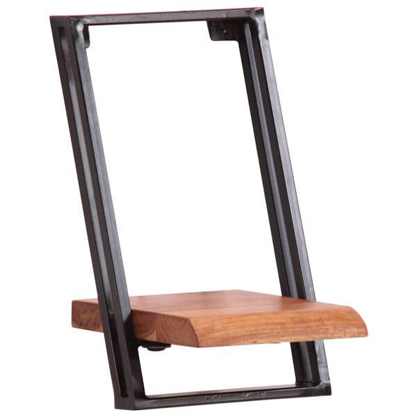 Estantes de pared 5 unidades madera maciza acacia M 4