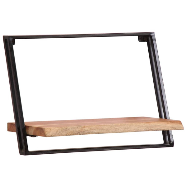 Estantes de pared 5 unidades madera maciza acacia M 5