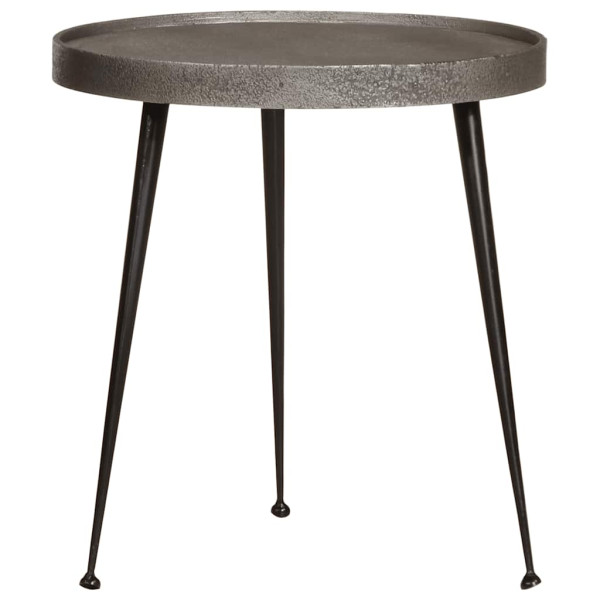 Mesa de centro 2 uds madera contrachapada plateada M 4