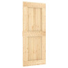 Puerta corredera con herrajes madera maciza de pino 85x210 cm 3
