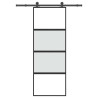 Puerta corredera set herrajes vidrio templado aluminio 76x205cm 1