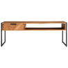 Mesa de centro madera maciza acacia 110x55x40 cm 3