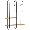 Estante de pared madera maciza de mango 90x20x116.5 cm 3