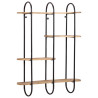 Estante de pared madera maciza de mango 90x20x116.5 cm 4