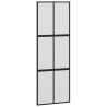 Puerta corredera set herrajes vidrio templado aluminio 76x205cm 4