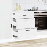 Mueble bajo de cocina Porto madera contrachapada blanca 3
