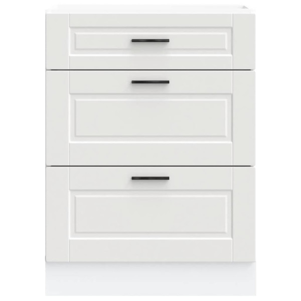 Mueble bajo de cocina Porto madera contrachapada blanca M 4