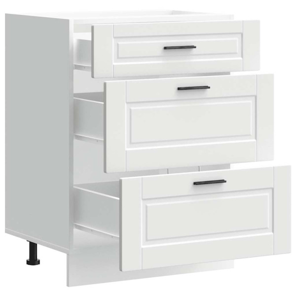 Mueble bajo de cocina Porto madera contrachapada blanca M 5