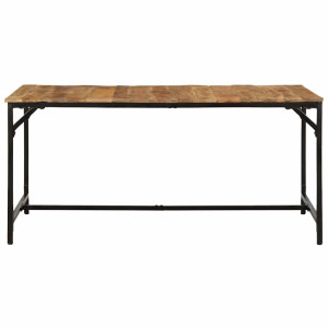 Mesa de comedor madera maciza de mango sin tratar 160x80x75 cm H