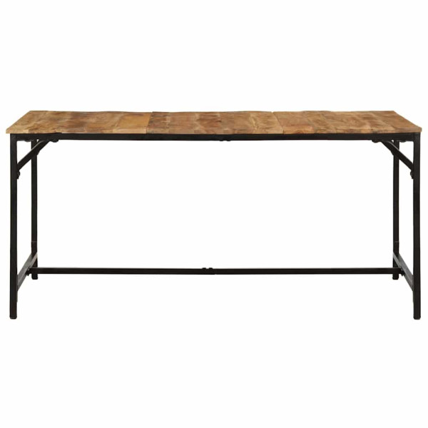 Mesa de jantar 160x80x75 cm madeira de mangueira maciça áspera M 2
