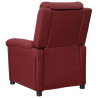 Sillón reclinable eléctrico tela rojo tinto 5