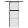 Puerta corredera set herrajes vidrio templado aluminio 76x205cm 1