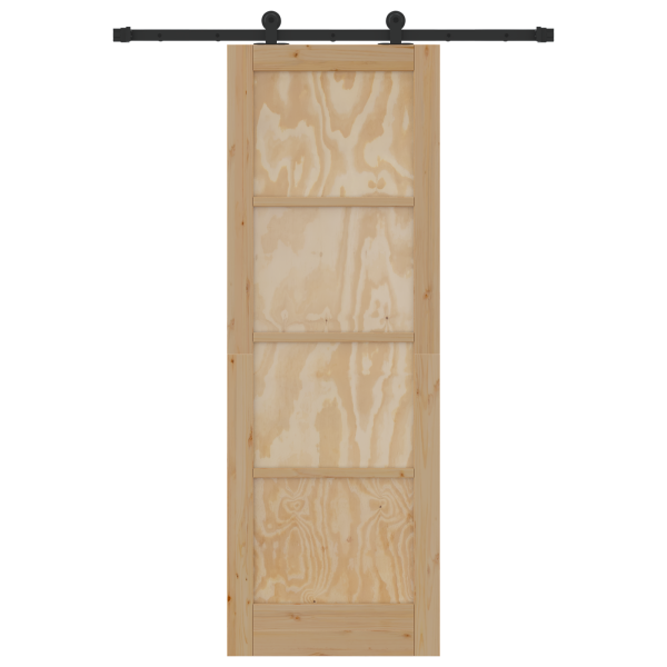 Puerta Deslizante con Juego de Herrajes 'ORKDAL'de Madera Maciza de Pino M 4