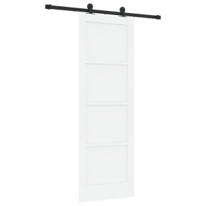 Puerta Deslizante  con Hardware 'ORKDAL'Madera Sólida Blanca. Puerta Interior 'ORKDAL'Blanca 73.5x211x4 cm Madera Sólida H