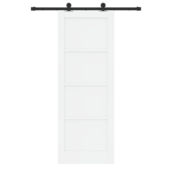 Puerta Corredera  con Juego de Hardware 'ORKDAL'Blanca de Madera Maciza de Pino. Puerta Interior 'ORKDAL'Blanca 78x211x4 cm de M M 4