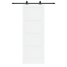 Puerta Corredera  con Juego de Hardware 'ORKDAL'Blanca de Madera Maciza de Pino. Puerta Interior 'ORKDAL'Blanca 78x211x4 cm de M 4