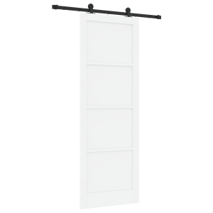 Puerta Deslizante  con Juego de Herrajes 'ORKDAL'Blanca de Madera Maciza Pino. Puerta Interior  'ORKDAL'Blanca 83x232x4 cm de Ma H