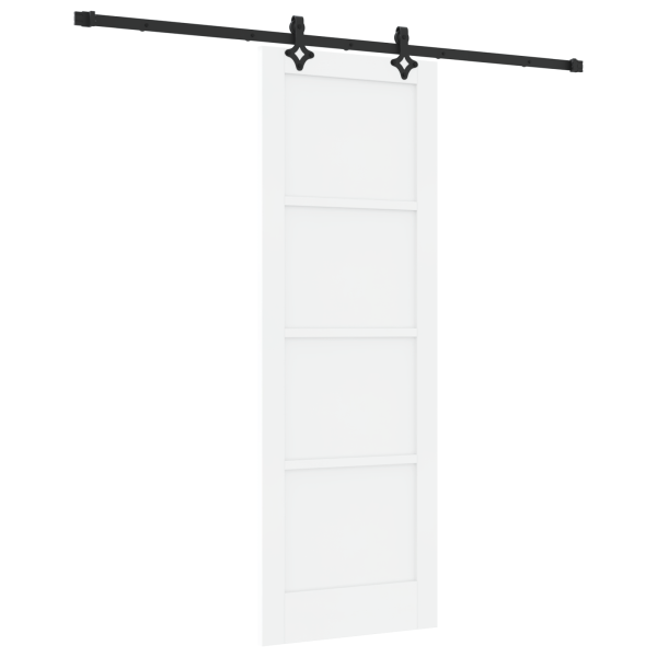 Puerta Deslizante  con Juego de Accesorios 'ORKDAL'Madera Sólida de Pino Blanco. Puerta Interior  'ORKDAL'Blanca 73.5x211x4 cm M M 2