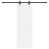 Porta Deslizante  com Conjunto de Ferragens ORKDAL de Madeira Sólida Branca 4