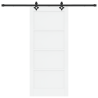 Porta Deslizante com Conjunto de Hardware 'ORKDAL'Madeira Sólida Branca 4