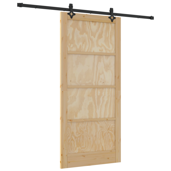 Porta Deslizante com Conjunto de Hardware ORKDAL Madeira Sólida de Pinho M 2