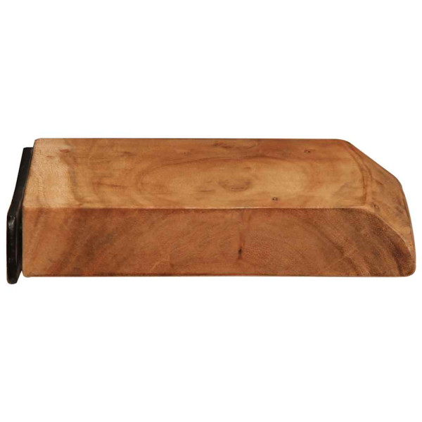 Prateleiras parede 2 pcs 30x20x3.5 cm madeira de acácia maciça M 4