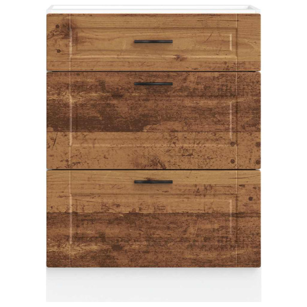 Armário base de cozinha Porto derivados madeira madeira velha M 4