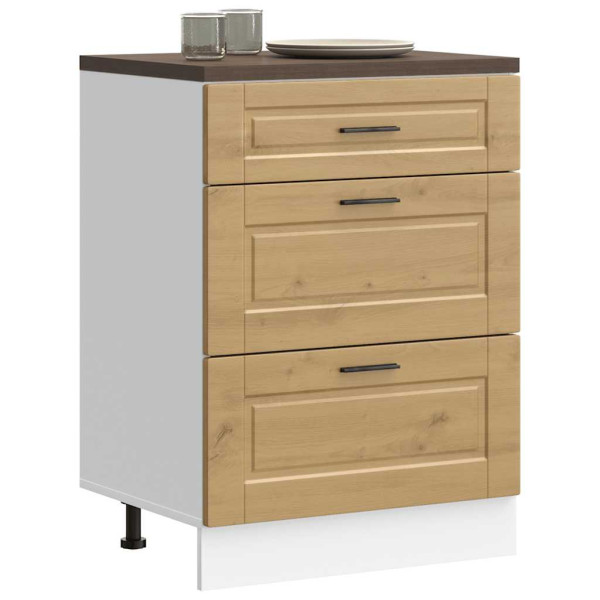 Mueble bajo de cocina porto roble artesano madera reconstituida D