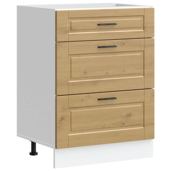 Mueble bajo de cocina porto roble artesano madera reconstituida M 2