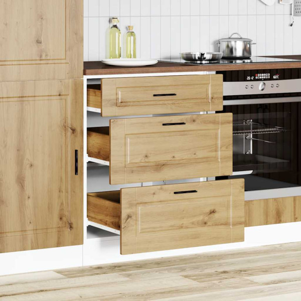 Mueble bajo de cocina porto roble artesano madera reconstituida M 3