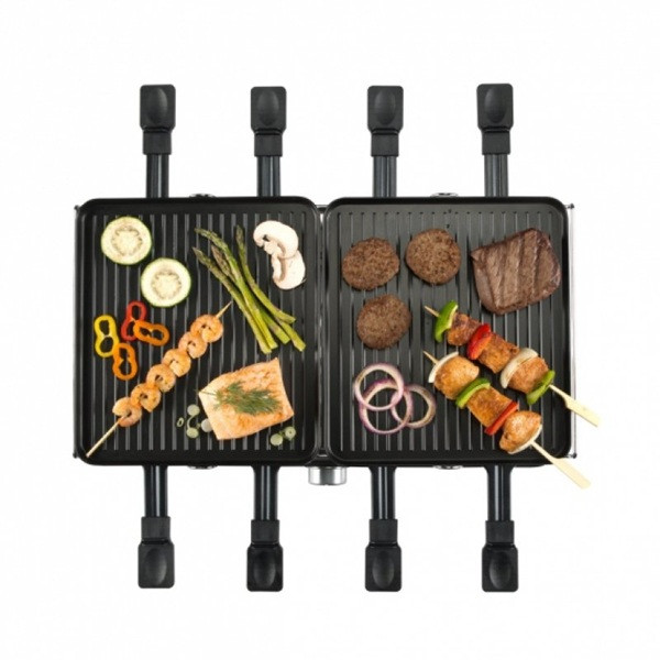 Plancha de asar Bourgini gourmette raclette grill plus negro M 3
