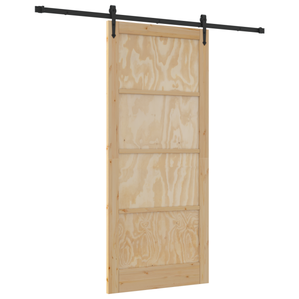 Puerta Corredera con Herrajes 'ORKDAL'de Madera Maciza de Pino M 2