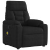Sillón reclinable de masaje tela de microfibra negro 1