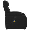 Sillón reclinable de masaje tela de microfibra negro 4