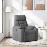Sillón reclinable tela de microfibra gris oscuro 2