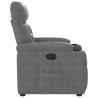 Sillón reclinable tela de microfibra gris oscuro 4