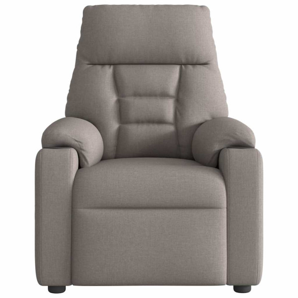 Sillón reclinable de masaje eléctrico tela gris taupe M 5