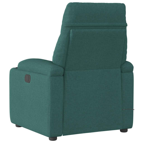Sillón de masaje reclinable de tela verde oscuro M 5