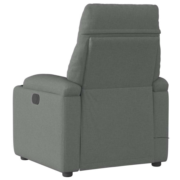Sillón de masaje reclinable de tela gris oscuro M 5