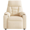 Sillón reclinable tela de microfibra beige 3