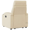 Sillón de masaje eléctrico reclinable elevable tela crema 5