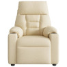 Sillón de masaje reclinable de tela crema 3