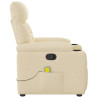 Sillón de masaje reclinable de tela crema 4