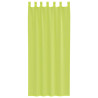 Cortinas de gasa con trabillas 2 uds. verde manzana 4