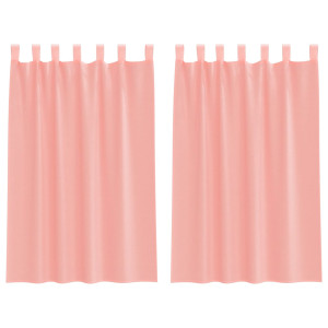 Cortinas de gasa con bolsillos para varillas 2 uds. rosa H