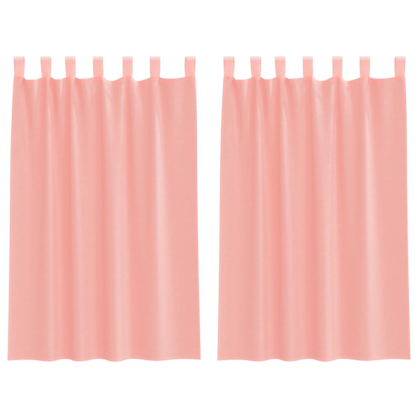 Cortinas de gasa con bolsillos para varillas 2 uds. rosa M 2