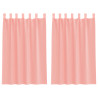 Cortinas de gasa con bolsillos para varillas 2 uds. rosa 2